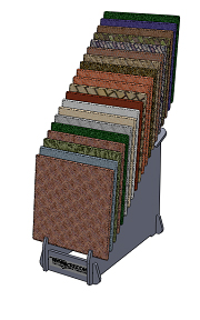 20 count waterfall ceramic floor tile display